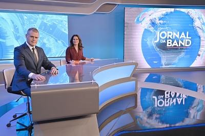 Adriana Araújo e Eduardo Oinegue estreiam nova fase do &quot;Jornal da Band&quot;